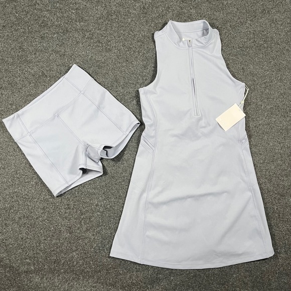 Zella Dresses & Skirts - Zella Womens Blue Tempest Quarter Zip Athletic Tennis Golf Dress and Shorts Set